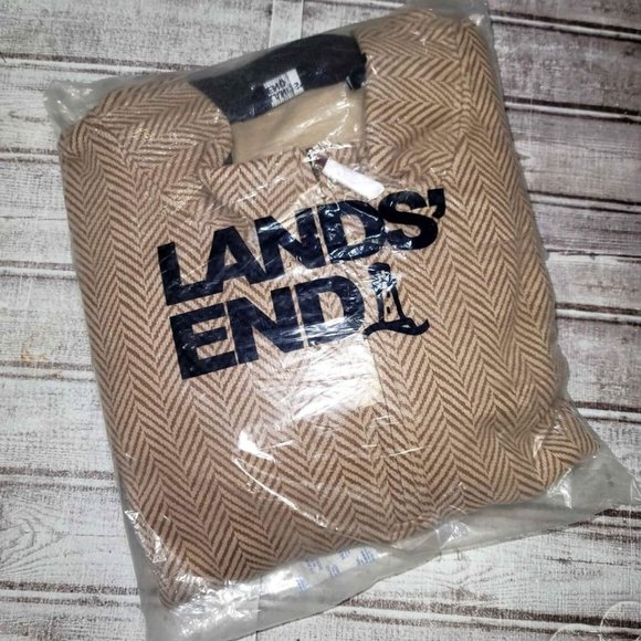 Lands End Men's Bedford Rib Quarter Zip Sweater - Picture 3 of 7